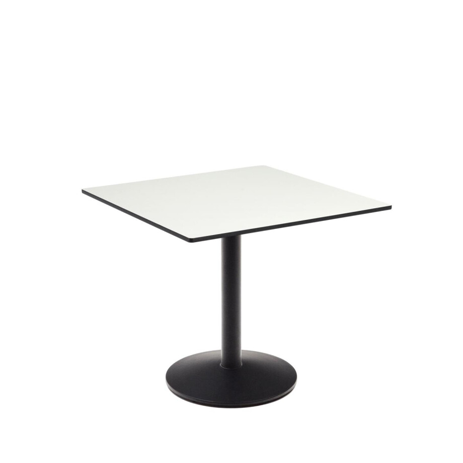 Kave Home Vierkante Bistrotafel 'Esilda' 90 x 90m, kleur Wit Kave Home Vierkante Bistrotafel 'Esilda' 90 x 90m, kleur Wit afbeelding 1