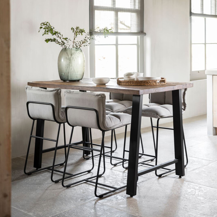 DTP Home Bartafel 'Timber' Hout en staal, 150 x 80cm afbeelding 1