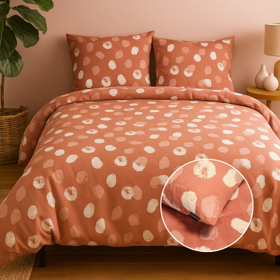 Dekbedovertrek Katoen-Flanel - Tess - Eenpersoons (140x200 Cm) - Rood Flanel Katoen - Stippen - Presence - Dekbed-Discounter.nl Dekbedovertrek Katoen-Flanel - Tess - Eenpersoons (140x200 Cm) - Rood Flanel Katoen - Stippen - Presence - Dekbed-Discounter.nl afbeelding 1