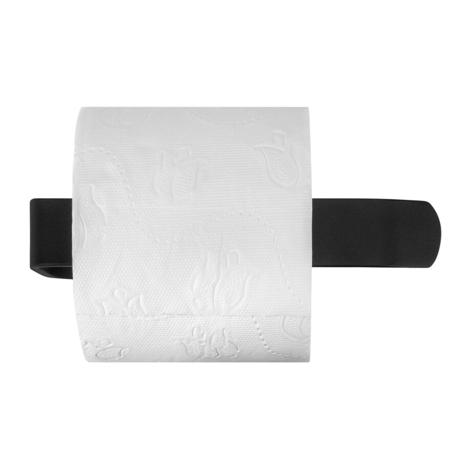 QUVIO Toiletrolhouder - Metaal - Zwart QUVIO Toiletrolhouder - Metaal - Zwart afbeelding 1