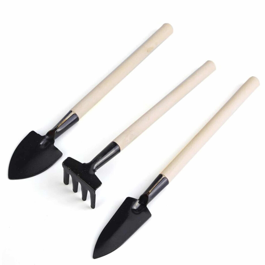QUVIO Mini tuingereedschap set van 3 - 21,5 x 4 cm afbeelding 1