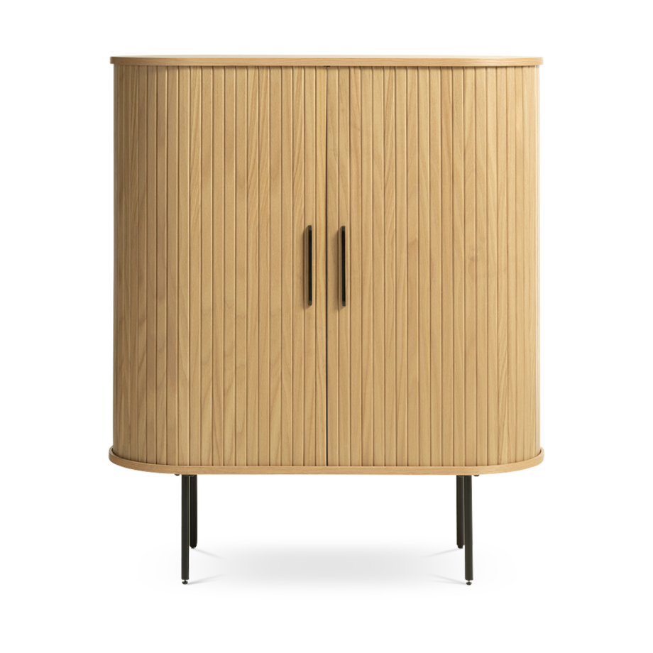 Lenn houten opbergkast naturel - 118 x 100 cm Lenn houten opbergkast naturel - 118 x 100 cm afbeelding 1