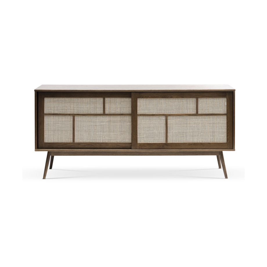Boas houten sideboard gerookt eiken - 180 x 45 cm afbeelding 1