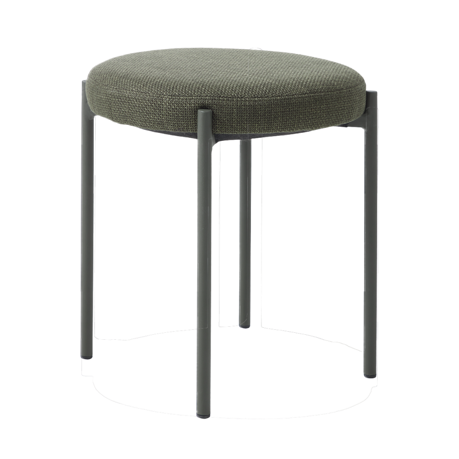 Pico metalen krukje groen - met olijfgroene zitting - 48 cm afbeelding 1