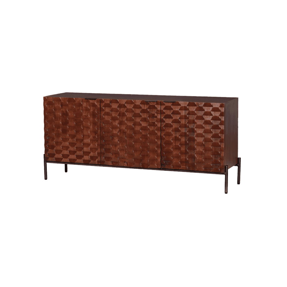 Tower Living Dressoir 'Paola' Mangohout, 165cm Tower Living Dressoir 'Paola' Mangohout, 165cm afbeelding