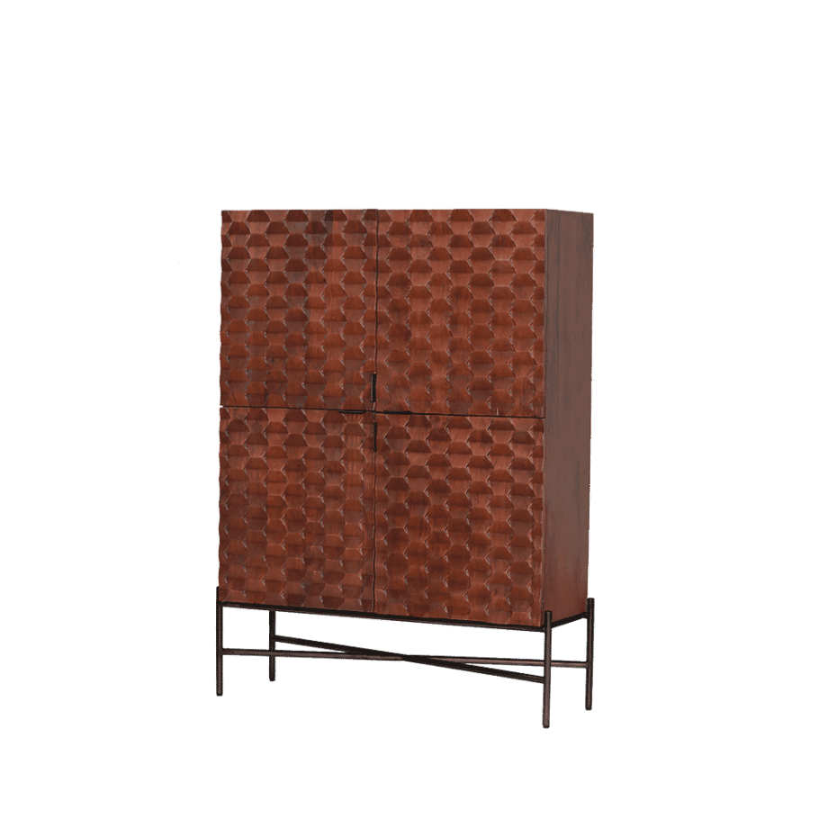 Tower Living Opbergkast 'Paola' Mangohout, 180 x 130cm afbeelding 