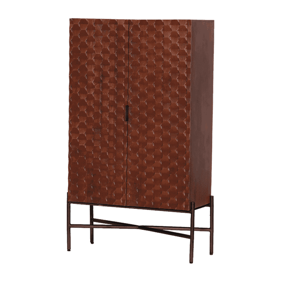 Tower Living Opbergkast 'Paola' Mangohout, 160 x 90cm Tower Living Opbergkast 'Paola' Mangohout, 160 x 90cm afbeelding