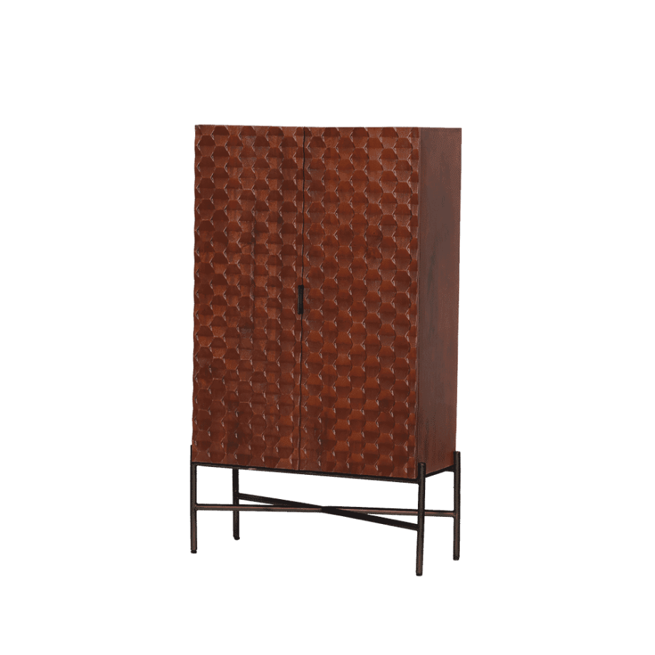 Tower Living Opbergkast 'Paola' Mangohout, 160 x 90cm afbeelding 