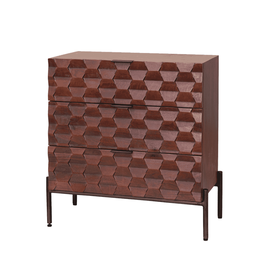 Tower Living Ladekast 'Paola' Mangohout, 80 x 75cm Tower Living Ladekast 'Paola' Mangohout, 80 x 75cm afbeelding