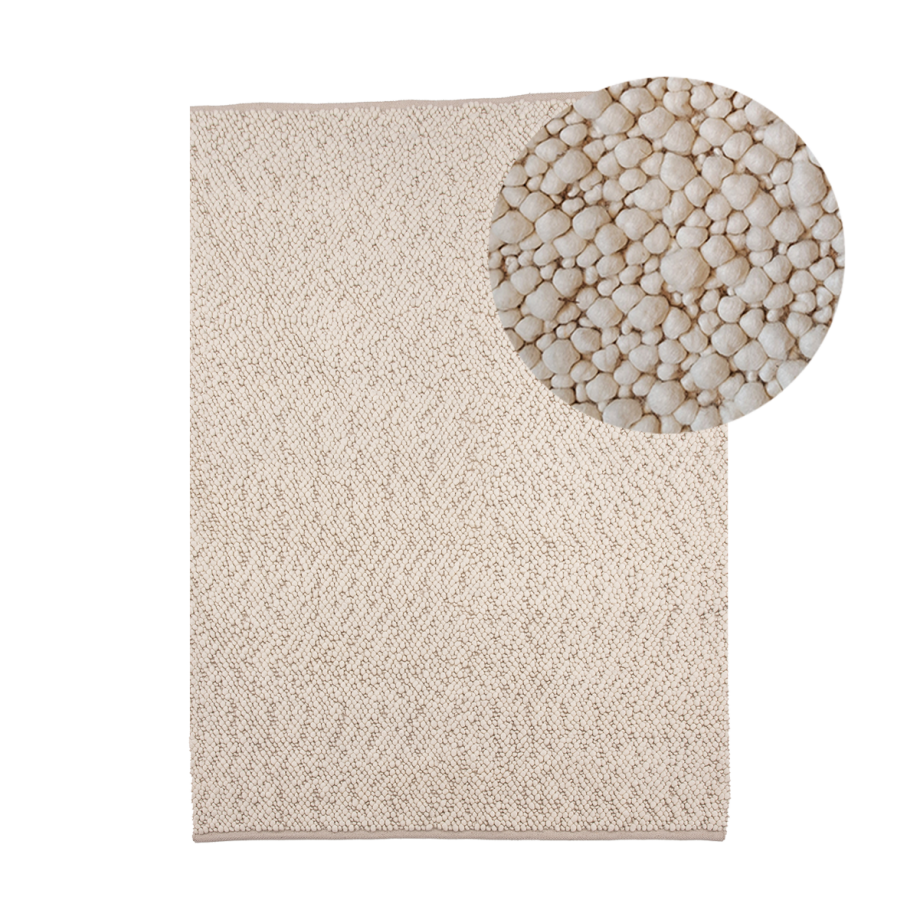 Rivka wollen vloerkleed gebroken wit - 230 x 160 cm Rivka wollen vloerkleed gebroken wit - 230 x 160 cm afbeelding 1