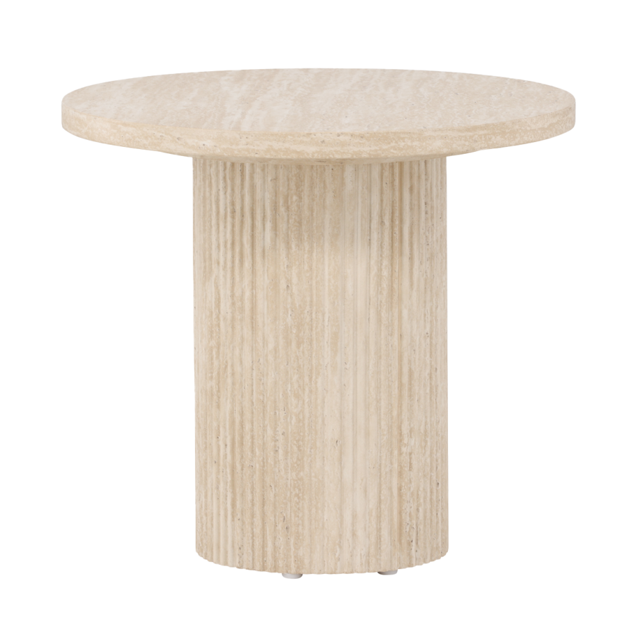 Nohr houten salontafel beige - Ø 50 cm Nohr houten salontafel beige - Ø 50 cm afbeelding 1