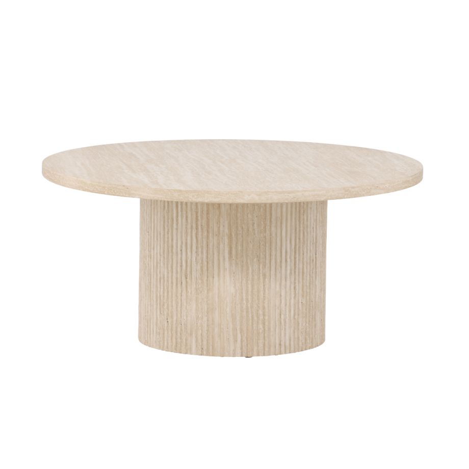 Nohr houten salontafel beige - Ø 80 cm Nohr houten salontafel beige - Ø 80 cm afbeelding 1