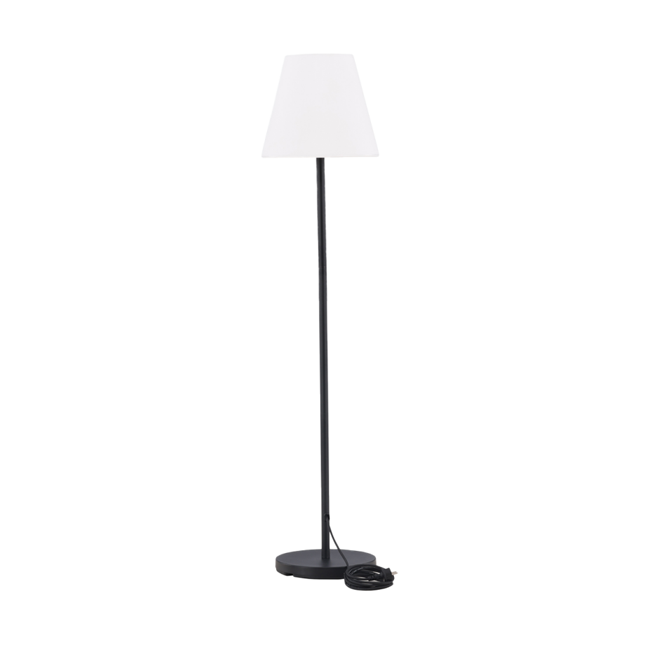 Lien tuin vloerlamp wit met zwarte voet Lien tuin vloerlamp wit met zwarte voet afbeelding 1