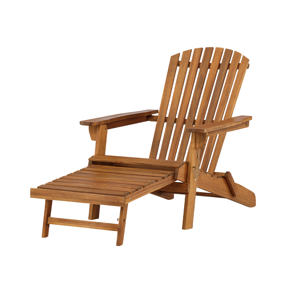 Elona inklapbare acaciahouten tuin ligstoel naturel Elona inklapbare acaciahouten tuin ligstoel naturel afbeelding 1