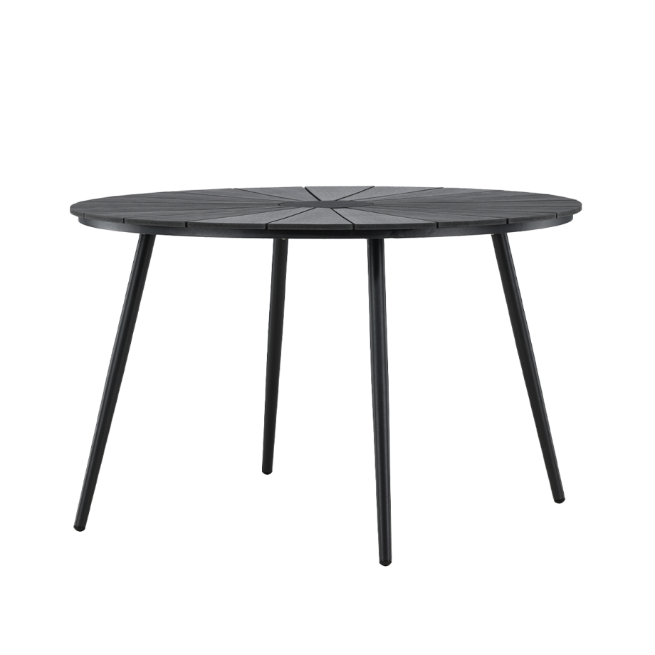 Denzel polywood ronde tuintafel zwart - Ø 120 cm afbeelding 1