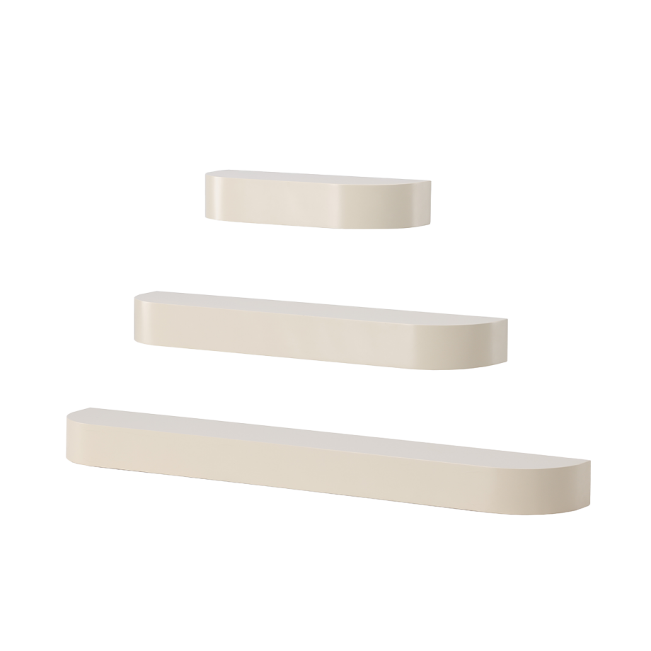 Sandy houten wandplanken beige - set van 3 afbeelding 1