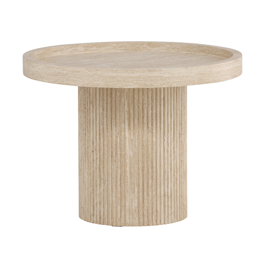 Micah houten bijzettafel beige - Ø 60 cm Micah houten bijzettafel beige - Ø 60 cm afbeelding 1