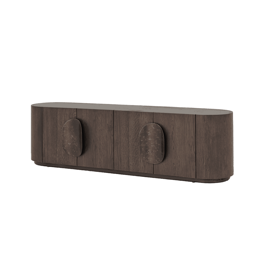 Tower Living TV-meubel 'Allure' Eiken, 180cm, kleur Donkerbruin afbeelding 1