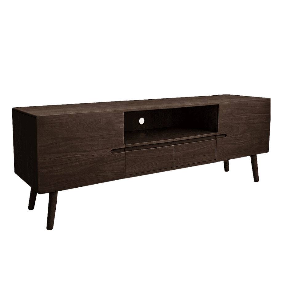 Tower Living TV-meubel 'Aura' Acaciahout, 210cm, kleur Espresso afbeelding 1