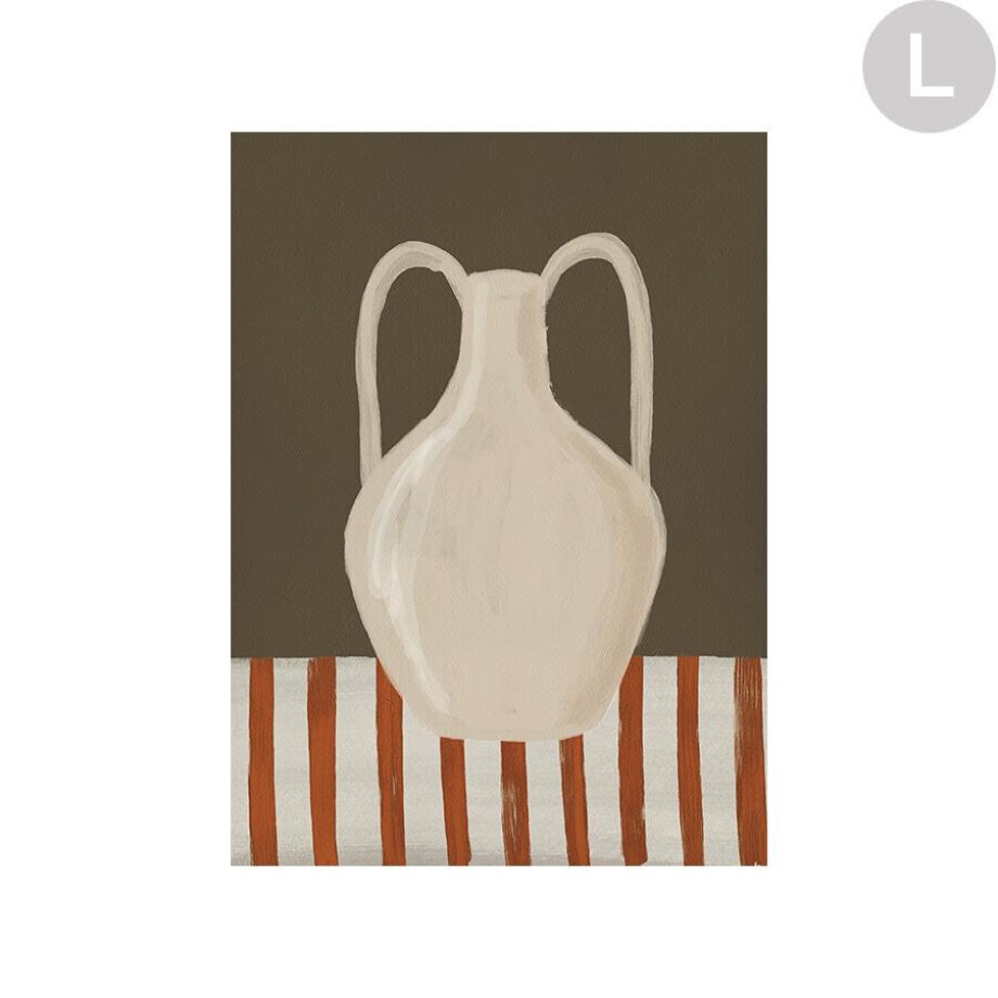 Urban Cotton Wandkleed 'Vivid Vase 06' in zwart frame, Large, 145 x 190cm afbeelding 