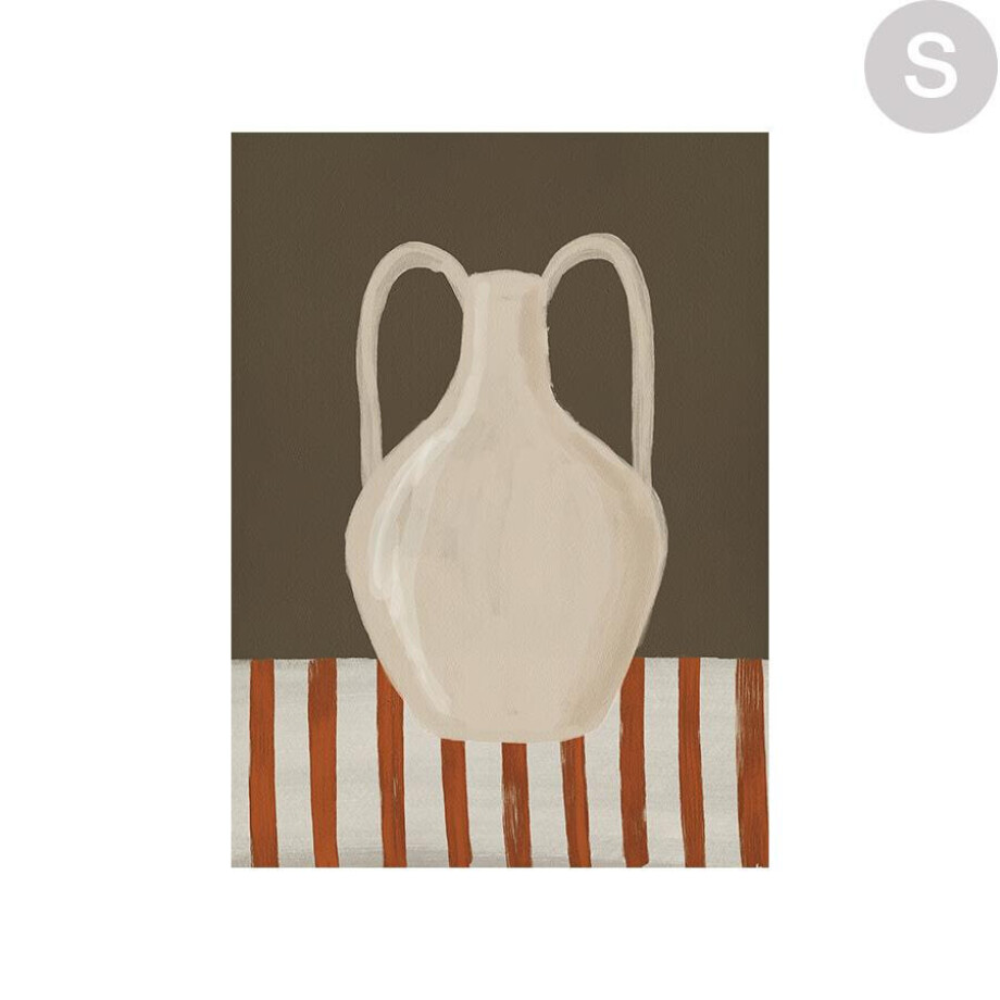 Urban Cotton Wandkleed 'Vivid Vase 06' in zwart frame, Small, 80 x 110cm afbeelding 