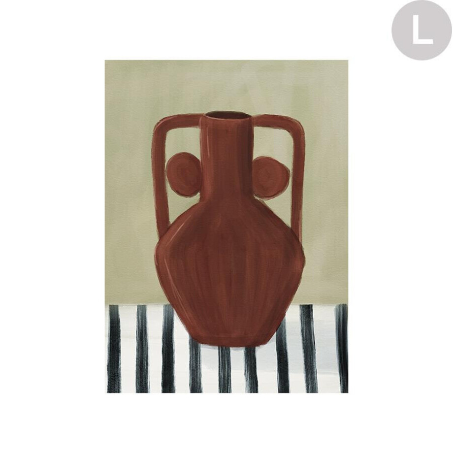 Urban Cotton Wandkleed 'Vivid Vase 10' in zwart frame, Large, 145 x 190cm afbeelding 