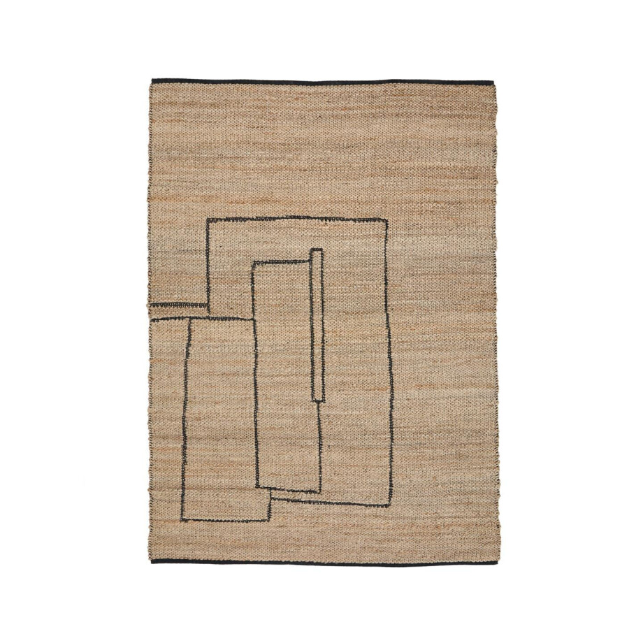 Kave Home Vloerkleed 'Velira' Jute, 160 x 230cm afbeelding 1