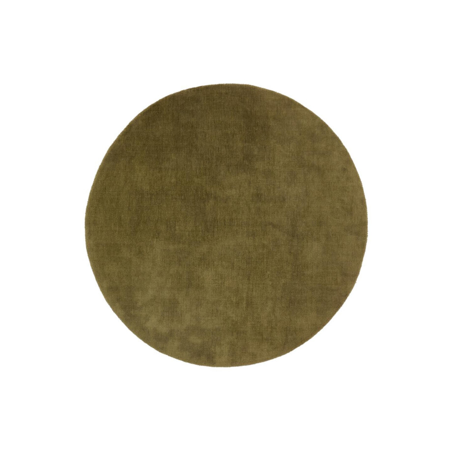 Kave Home Rond Vloerkleed 'Empuries' 200cm, kleur Donkergroen afbeelding 1