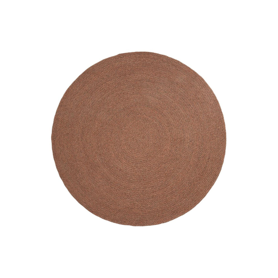 Kave Home Rond Vloerkleed 'Despas' 200cm, kleur Terracotta afbeelding 1