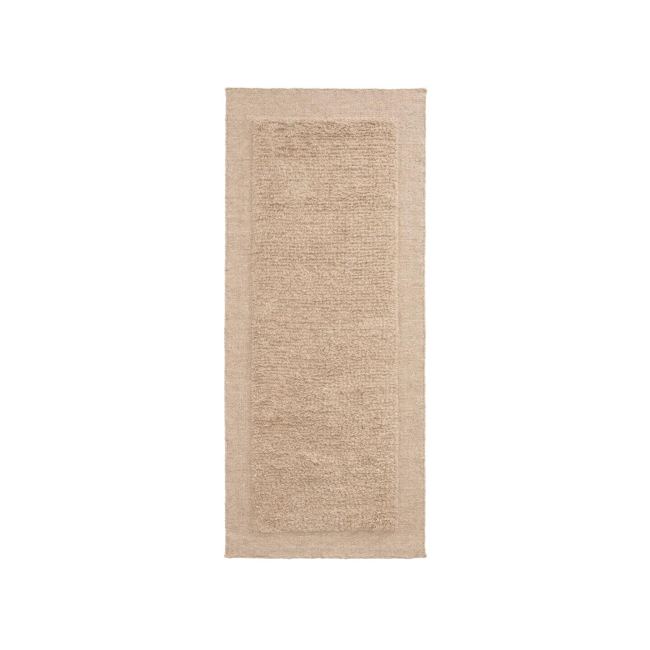 Kave Home Vloerkleed 'Marely' Wol, 80 x 200cm, kleur Beige afbeelding 1