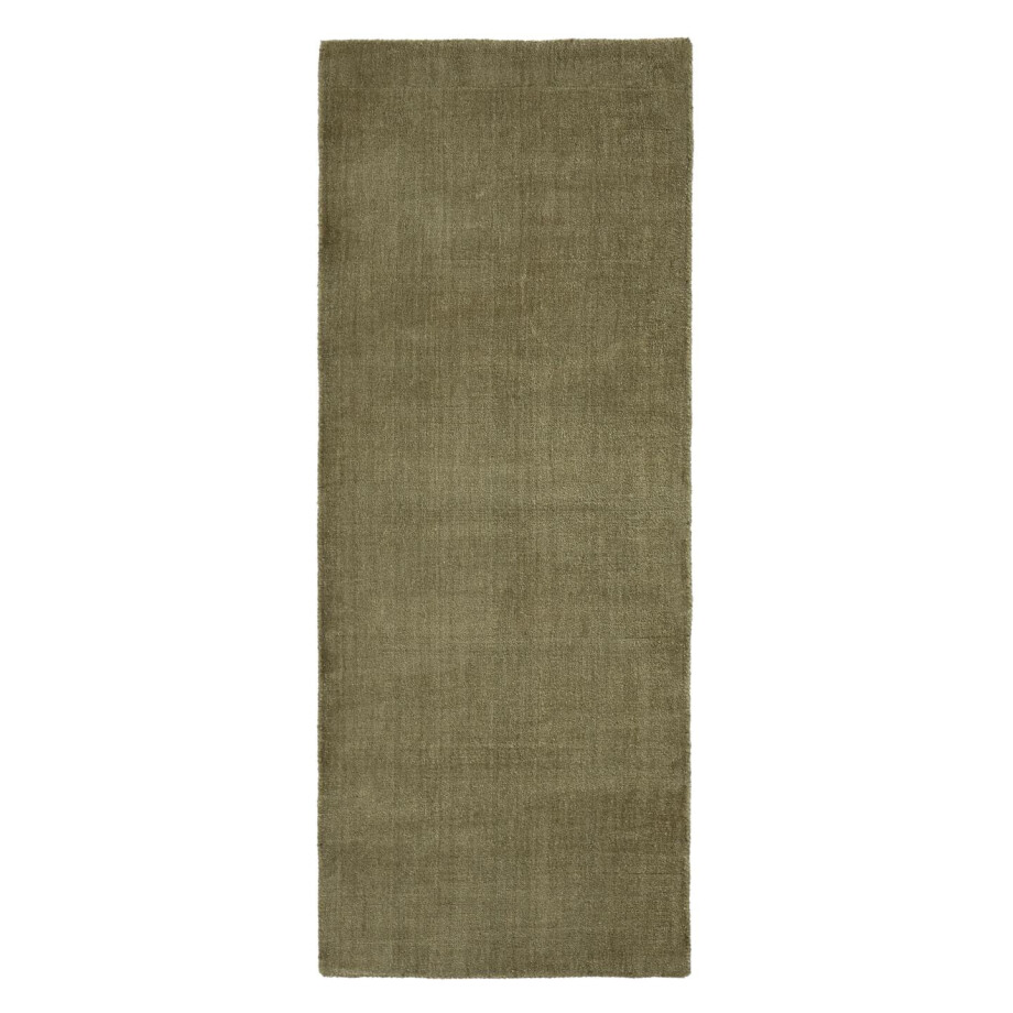 Kave Home Vloerkleed 'Empuries' 80 x 200cm, kleur Donkergroen afbeelding 1