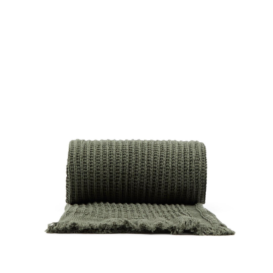 Kave Home Plaid 'Nulina' 130 x 170cm, kleur Groen afbeelding 1