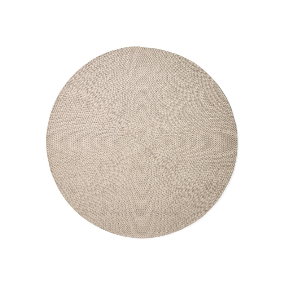 Kave Home Rond Vloerkleed 'Despas' 200cm, kleur Ecru Kave Home Rond Vloerkleed 'Despas' 200cm, kleur Ecru afbeelding 1