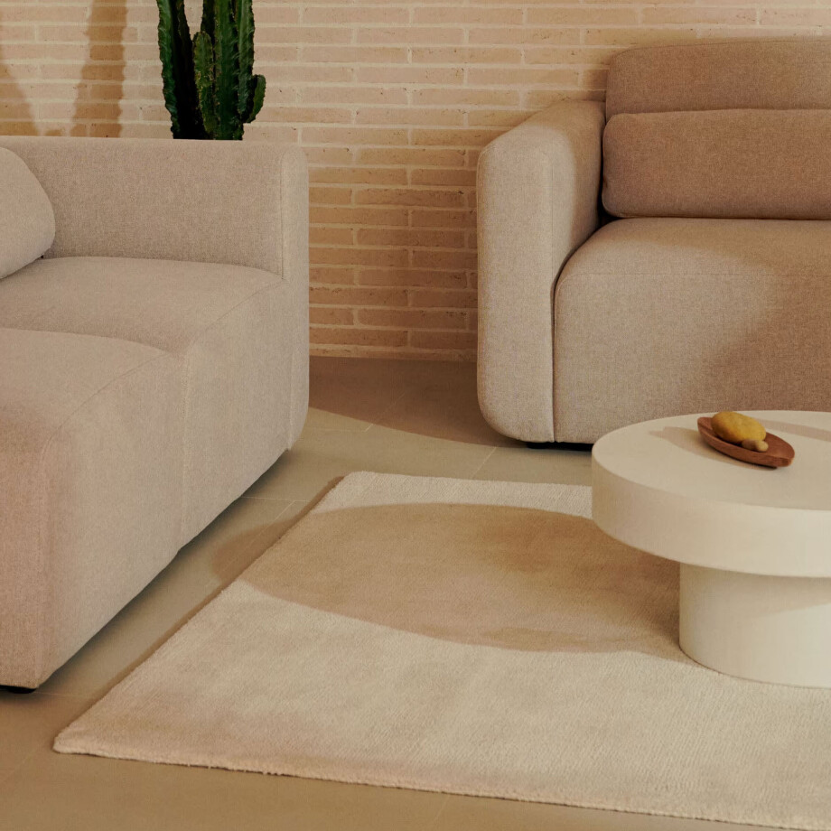 Kave Home Vloerkleed 'Empuries' 200 x 300cm, kleur Beige afbeelding 1