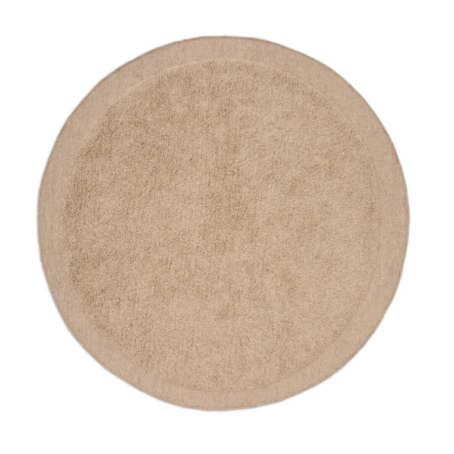 Kave Home Rond Vloerkleed 'Marely' 200cm, kleur Beige Kave Home Rond Vloerkleed 'Marely' 200cm, kleur Beige afbeelding 1