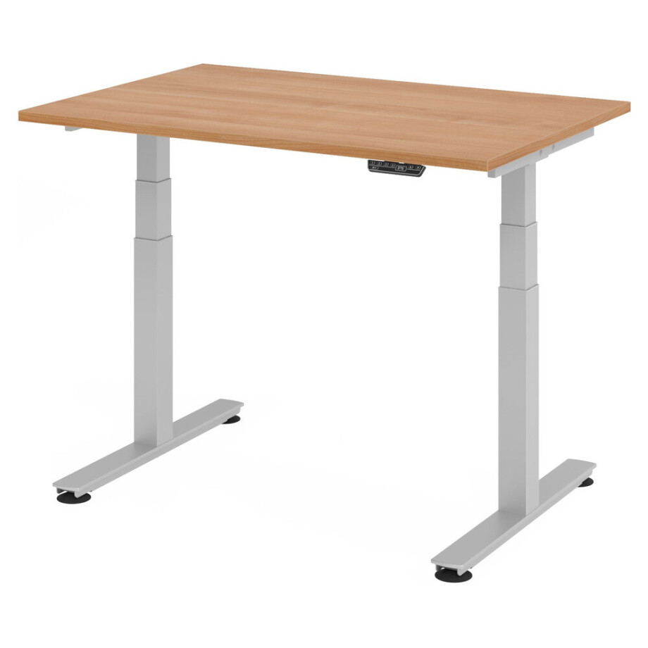XDSM 12 S | Bureau - 120x80 Walnoot Tafelhoogte I Elektrisch in hoogte verstelbaar afbeelding 1