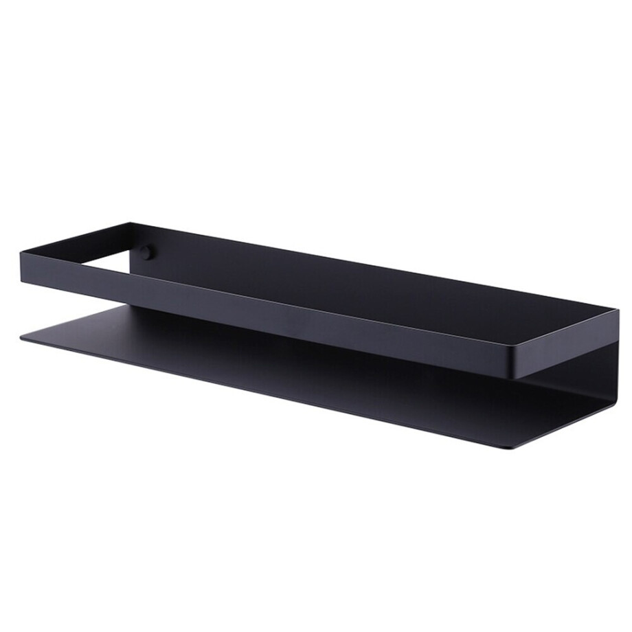 XIVADA Doucherek Teca - Boren - Zelfklevend - Rvs - 30 CM - Zwart afbeelding 1