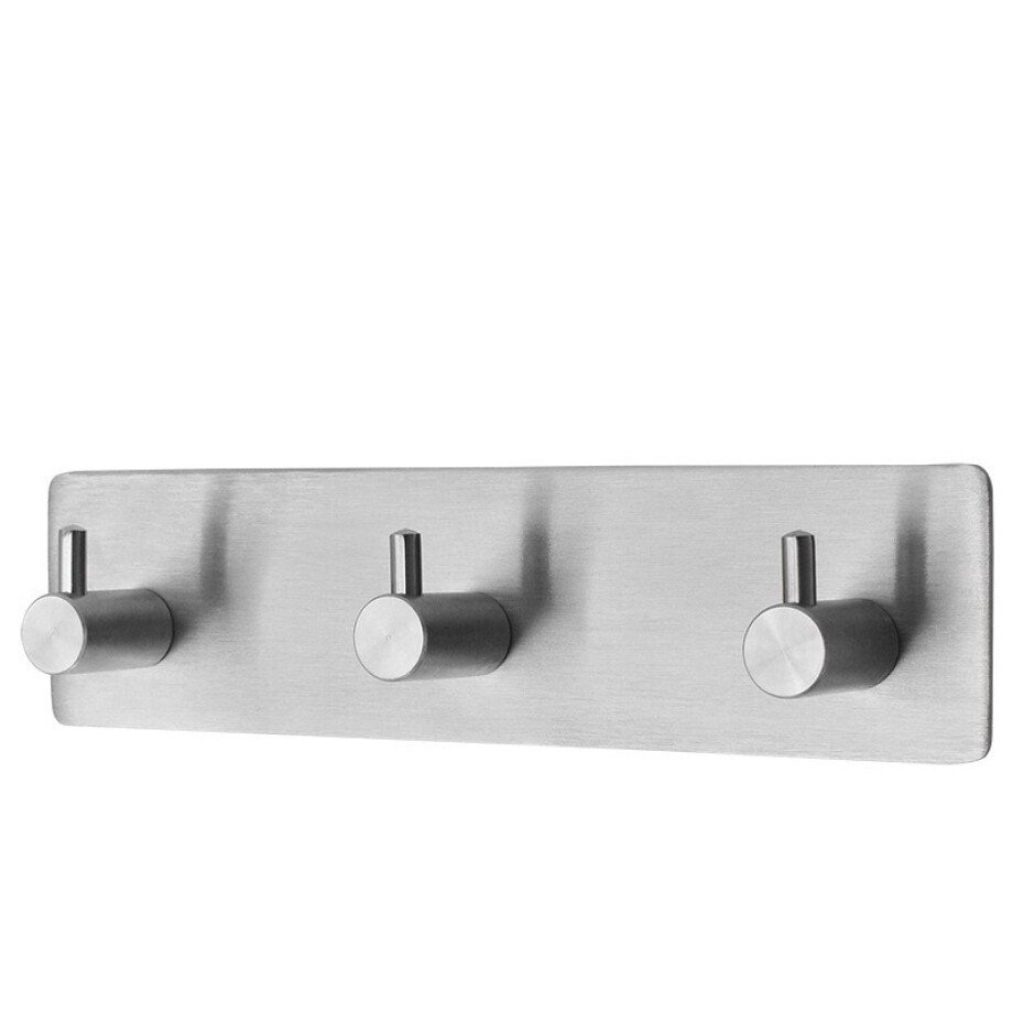 XIVADA Handdoekhaakjes Tres - Zelfklevend - Zilver - 3 in 1 XIVADA Handdoekhaakjes Tres - Zelfklevend - Zilver - 3 in 1 afbeelding 1