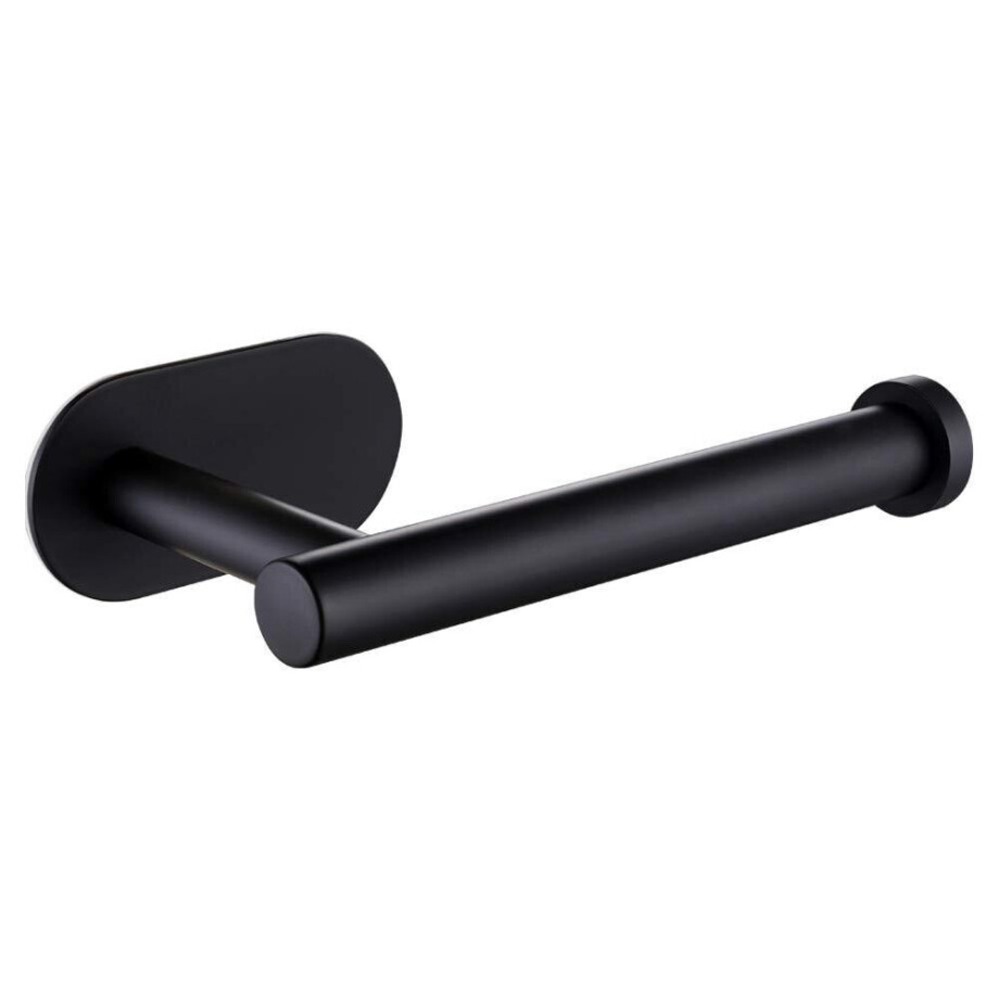 XIVADA Toiletrolhouder Nino - Rvs - Zelfklevend - Zwart afbeelding 1