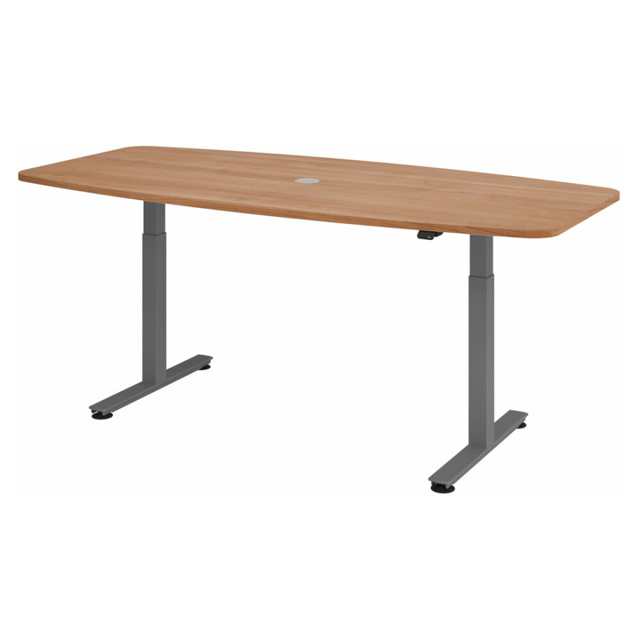 XMST 22 G | 220x103 | Bureau elektrisch in hoogte verstelbaar - Walnoot 220 x 103 Tafelhoogte I Elektrisch in hoogte verstelbaar XMST 22 G | 220x103 | Bureau elektrisch in hoogte verstelbaar - Walnoot 220 x 103 Tafelhoogte I Elektrisch in hoogte verstelbaar afbeelding
