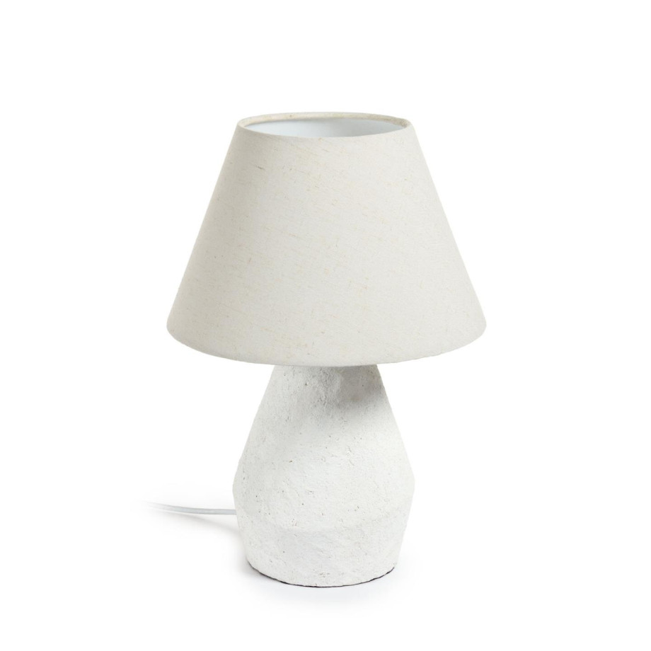 Kave Home Tafellamp 'Noara' Magnesium, kleur Wit afbeelding 