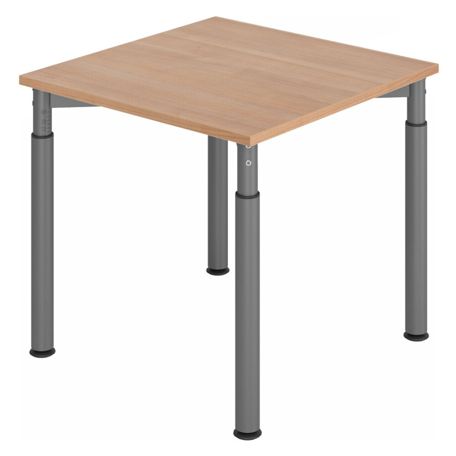 YAMA 8 G | Bureau - 80 x 80 Tafelhoogte I In hoogte verstelbaar Walnoot/Grafiet YAMA 8 G | Bureau - 80 x 80 Tafelhoogte I In hoogte verstelbaar Walnoot/Grafiet afbeelding