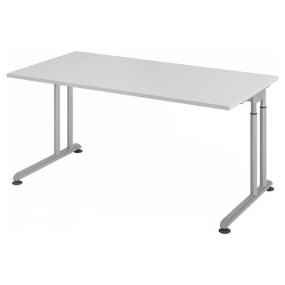 ZENO 16 S | Bureau - 160 x 80 Grijs/Zilver Tafelhoogte I In hoogte verstelbaar ZENO 16 S | Bureau - 160 x 80 Grijs/Zilver Tafelhoogte I In hoogte verstelbaar afbeelding