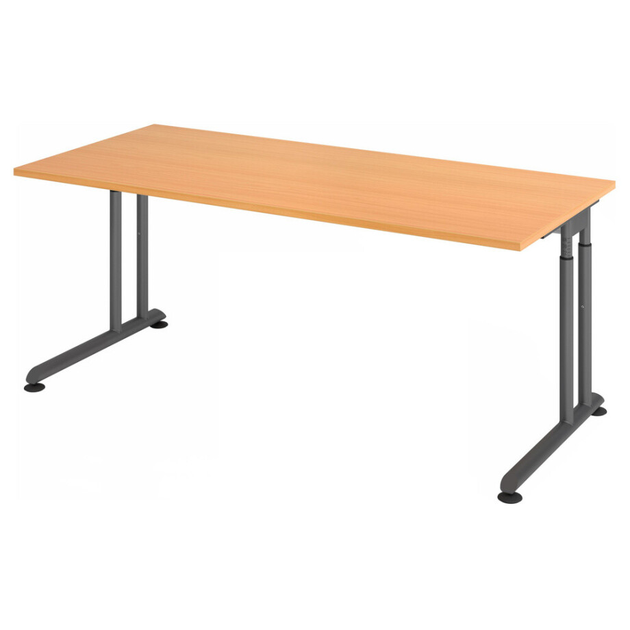 ZENO 19 G | Bureau - 180 x 80 Tafelhoogte I In hoogte verstelbaar Beuken/Grafiet ZENO 19 G | Bureau - 180 x 80 Tafelhoogte I In hoogte verstelbaar Beuken/Grafiet afbeelding