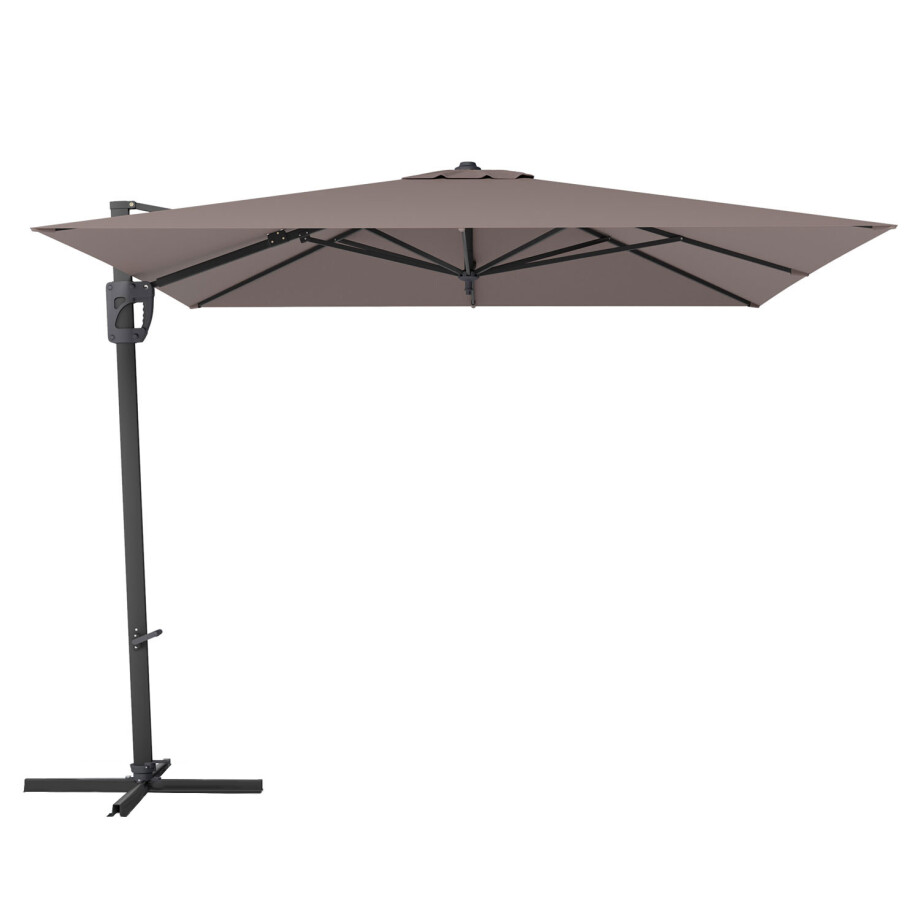 Vrijhangende zweefparasol Capri 300x300 (taupe) afbeelding 