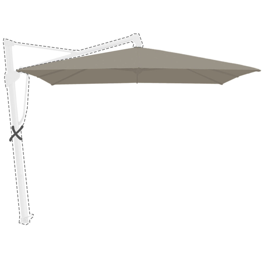 Zweefparasoldoek Glatz Sombrano® 300x300cm vierkant (151 Ash) Zweefparasoldoek Glatz Sombrano® 300x300cm vierkant (151 Ash) afbeelding