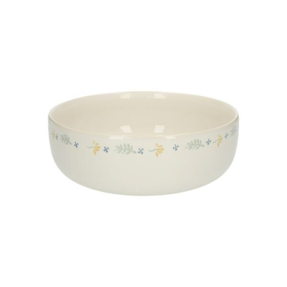 Saladeschaal, steengoed, strooitakje, Ø23 x 8 cm Saladeschaal, steengoed, strooitakje, Ø23 x 8 cm afbeelding 1