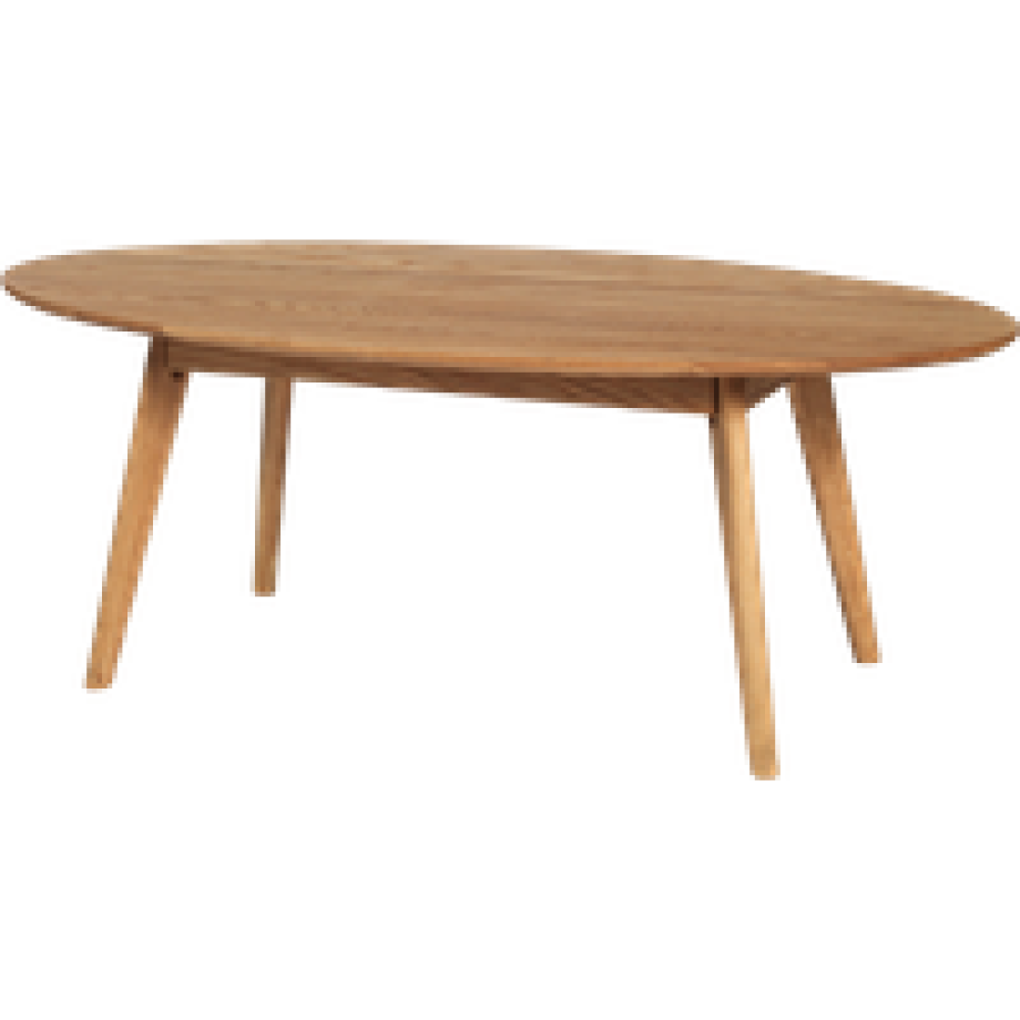 Yumi ovale houten salontafel naturel - 130 x 65 cm afbeelding 1