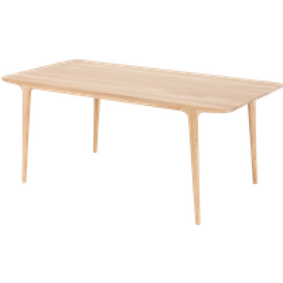 Fawn table houten eettafel whitewash - 160 x 90 cm afbeelding 1