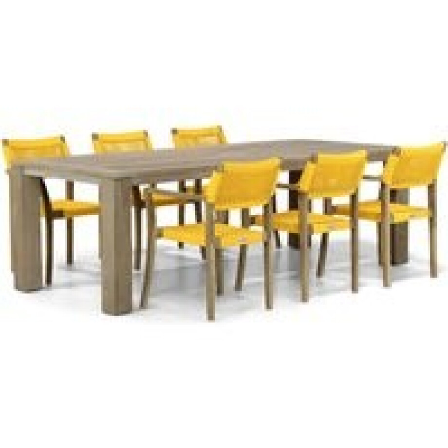 Lifestyle Dallas/Brighton 240 cm dining tuinset 7-delig afbeelding 1